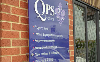 QPS wall mounted sign